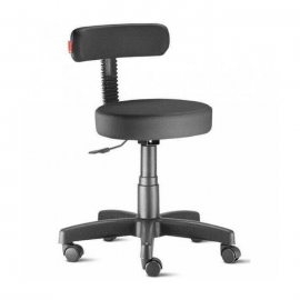 Mocho com Encosto Slim Preto para Clnicas preto