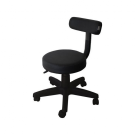 Cadeira Giratria para Escritrio Encosto Tira Mocho Ecoflex Couro Preto