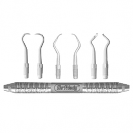Kit Cureta para Raspagem de Implante Implacare (Cabo + 24 pontas) - Hu-Friedy