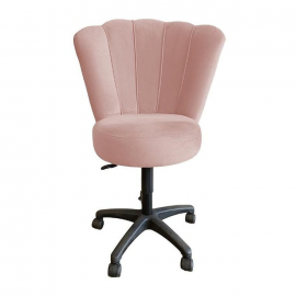 Cadeira Mocho para Esttica Escritrio Veludo Rosa - Lm Decor