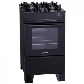 Fogo Atlas Mnaco Top Glass 4 Bocas - Acendimento Automtico - Mesa de Vidro - Bivolt - Preto Preto