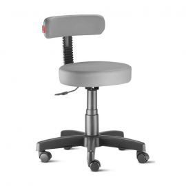 Cadeira Mocho Slim Cinza Giratria Azul Cu